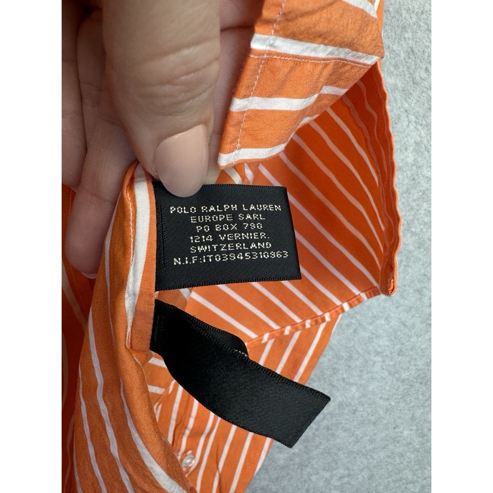 Ralph Lauren Black Label Striped Button-Up Shirt Big Pony Sz 2 Cotton Stretch - Picture 8 of 16